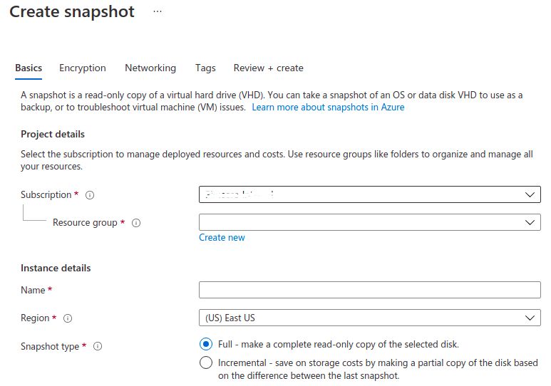 How to take a Snapshot of a disk in Microsoft Azure. - HackerXone